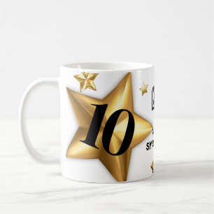 Imitate goldener Stars Jubiläumsschritt Kaffeetasse