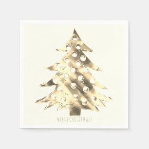 Imitate Goldener Weihnachtsbaum Elegante Serviette