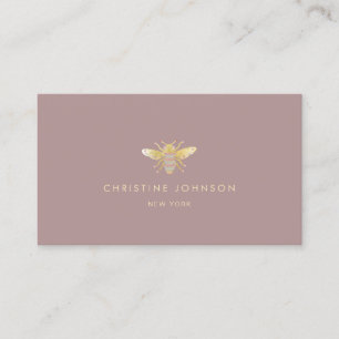 Imitate Goldfolie Bienenschmuck Visitenkarte