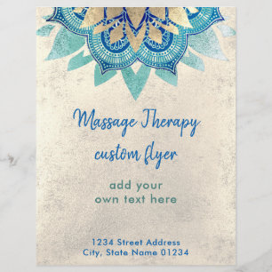 IMITATE Goldfolie Blaue Lotus Blume Flyer