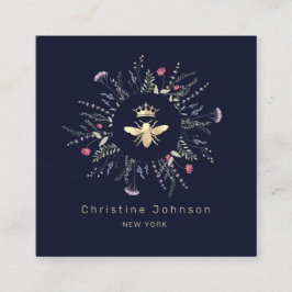 Imitate Goldfolie Die Wildblumen der Königin Quadratische Visitenkarte