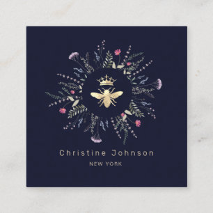 Imitate Goldfolie Die Wildblumen der Königin Quadratische Visitenkarte