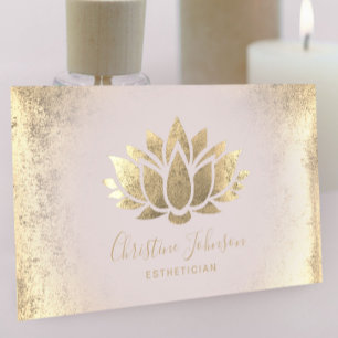 Imitate Goldfolie Lotus Ästhetik Visitenkarte