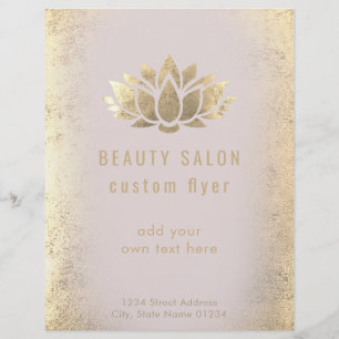 IMITATE Goldfolie Lotus Blume Schönheitssalon Flyer