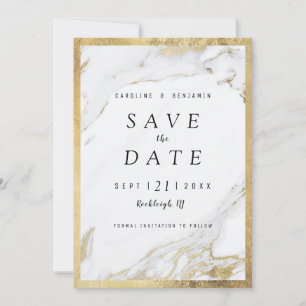 Imitate Goldfolie Marmor Luxus modern Save the Dat Save The Date