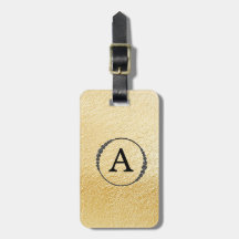 *~* Imitate Goldfolie + Schwarzer Monogramm Diaman