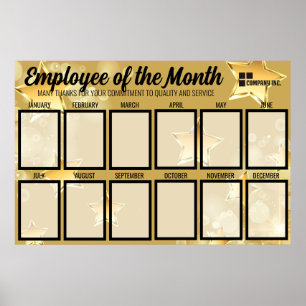 Imitate Goldfunkelangestellte des Monats Foto Poster