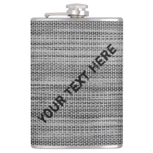 Imitate Graue Gewebe für benutzerdefinierte Textfl Flachmann