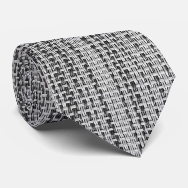 Imitate Gray Cotton Neck Tie Krawatte (Gerollt)