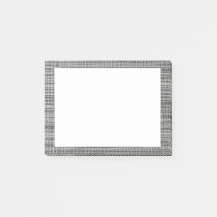 Imitate Gray Fabric Gerahmt Sticky Notes Post-it Klebezettel