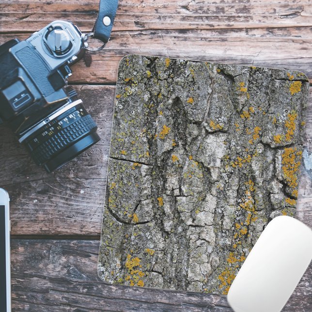 Imitate Gray Grunge Holz Tree Bark Mousepad (Von Creator hochgeladen)