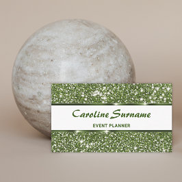 Imitate Green Glitzer Event Planner Stilvoller Gli Visitenkarte