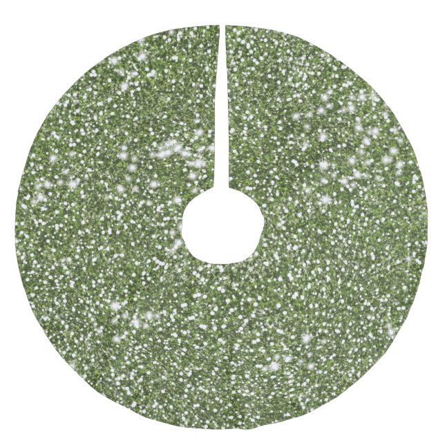 Imitate Grüne Glitzer Textur Look-like Graphic Polyester Weihnachtsbaumdecke (Vorderseite)