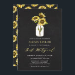 Imitate Halbpension Gelbe Sonnenblumen Bat Mitzvah Einladung<br><div class="desc">Laden Sie Familie und Freunde zu Ihrer Veranstaltung mit dieser anpassbaren Fledermaus mitzvah Einladung. Gelbe Sonnenblumen in einem Maurerkirsch auf dem Imitat-Kalkboard-Hintergrund. Personalisieren Sie diese,  indem Sie Ihre Daten hinzufügen. Die Einladung zur Sonnenblume-Fledermaus mitzvah ist perfekt für jedes Thema oder jede Saison.</div>