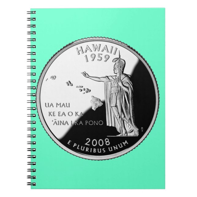 Imitate Hawaii Staat Quarter Notizblock (Vorderseite)