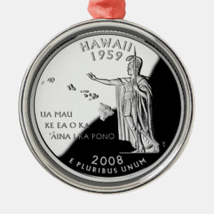 Imitate Hawaii Staat Quarter Ornament Aus Metall
