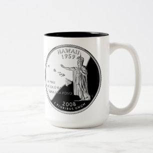 Imitate Hawaii Staat Quarter Zweifarbige Tasse