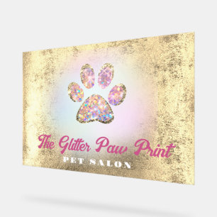 Imitate Hintergrund Glitzer Pfosten Drucklogo Acrylschild