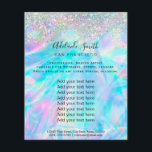 IMITATE holografische Abstammung und Imitate Glitz Flyer<br><div class="desc">Schönheitssalon berufliche Make-up-Künstler Flyer</div>