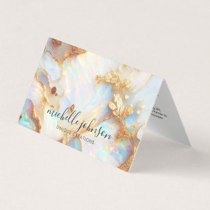 Imitate Holografische Iridescent Opal Crystal Crea Visitenkarten