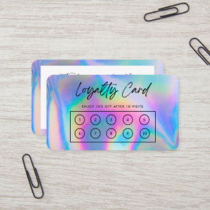 Imitate Holografische Kundenbindungskarte Visitenkarte