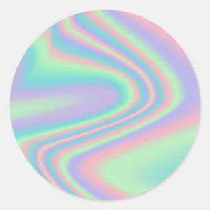 Imitate Holografischer Regenbogen Runder Aufkleber
