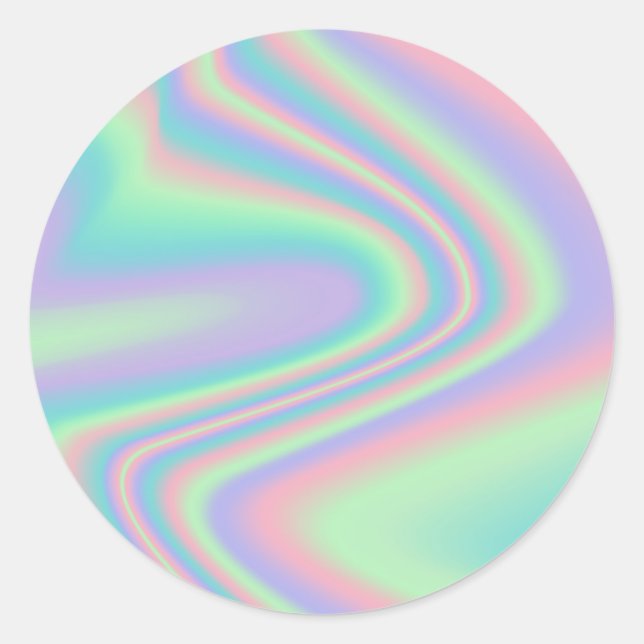 Imitate Holografischer Regenbogen Runder Aufkleber (Vorderseite)