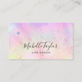 Imitate Holograph iridescent opal stone elegantes  Visitenkarte