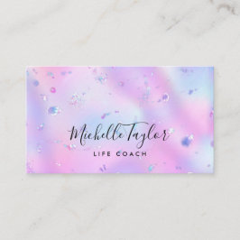 Imitate Holograph iridescent opal stone elegantes  Visitenkarte