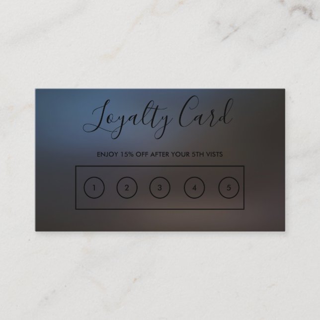 Imitate Holographic Black Custom Loyalty Card Visitenkarte (Vorderseite)