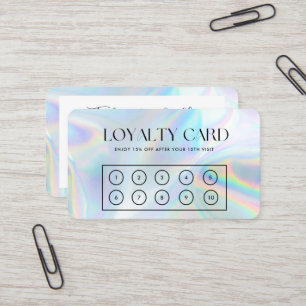 Imitate Holographic Elegante Loyalty Card Visitenkarte