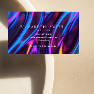 Imitate Holographic Neon Beruflich Business Card Visitenkarte
