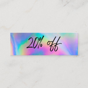 Imitate Holographic Stripes Discount Card Mini Visitenkarte