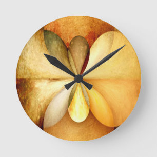 Imitate Holzstudie01 Wall Clock Round sm Runde Wanduhr