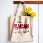 Imitate Hot Pink Glitzer Glam-Ma Tragetasche<br><div class="desc">Imitate Hot Pink Glitzer Glam-Ma Tote Tasche - Für einige von uns, immer glamourös und fabelhaft zu sein kommt einfach natürlich. Zeigen Sie Ihre innere Diva und ewig Glam-Einstellung mit diesem stilvollen Imitat Glitzer heißen rosa Glam-Ma Tote Tasche. Mit seiner Definition: "Glam-ma ist eine Frau, deren Kinder Kinder hatten, aber...</div>