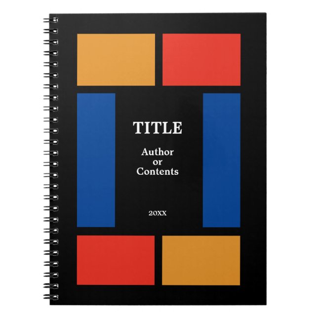 Imitate im Glass-Stil Farbiges Notebook Notizblock (Vorderseite)