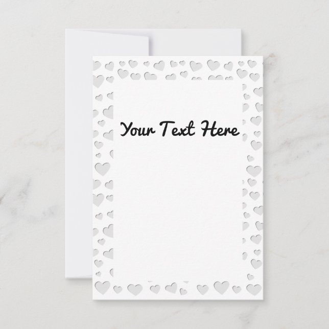 Imitate in der Herzform schneiden Dankeskarte (Vorderseite)