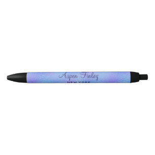 Imitate Iridescent Foil Elegante Name Black Ink Pe Kugelschreiber