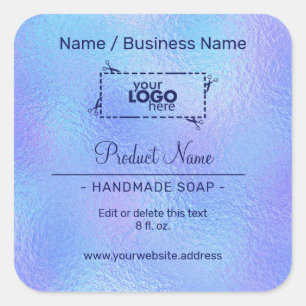 Imitate Iridescent Foods Product Label Square Stic Quadratischer Aufkleber