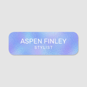 Imitate Iridescent Found Modern Name Tag Namensschild