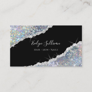 Imitate Iridescent Glitzer Sequin Business Card Visitenkarte