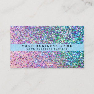 Imitate Iridescent Glitzer Visitenkarte