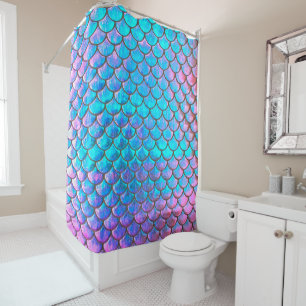 IMITATE iridescent mermaid Muster Duschvorhang