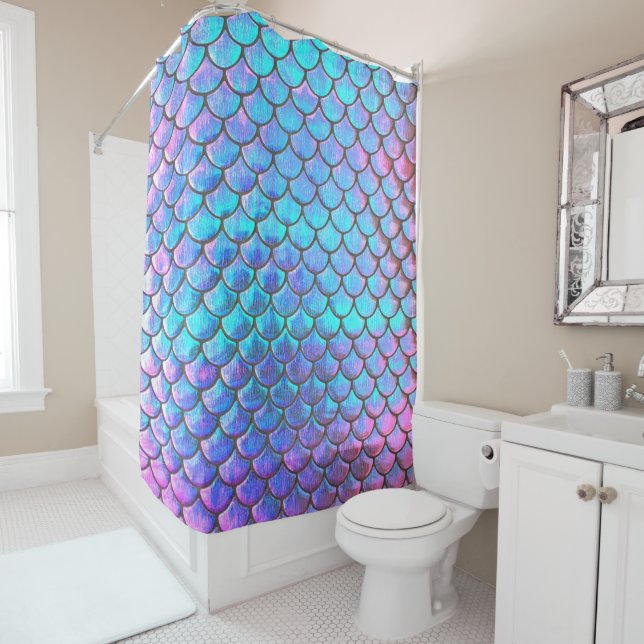 IMITATE iridescent mermaid Muster Duschvorhang (Beispiel)