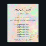 Imitate iridescent opal Foto Design Flyer<br><div class="desc">Schönheitssalon berufliche Make-up-Künstler Flyer</div>