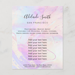 Imitate irisierend lila und Imitate Glitzer Flyer