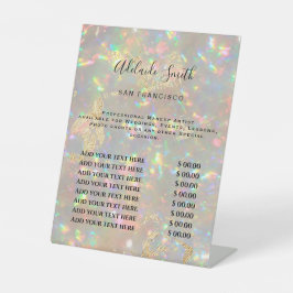 Imitate irisierendes Opalpreisschild Sockelschild