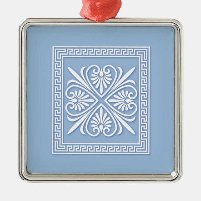 Imitate Jasperware Ornament Aus Metall (Vorne)