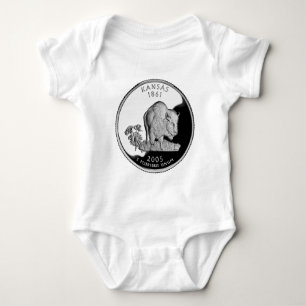 Imitate Kansas Staat Quarter Baby Strampler