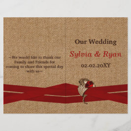 IMITATE knistern, rot-braune Fibel falten Hochzeit